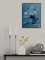Indigo Flowers Poster och Canvastavla