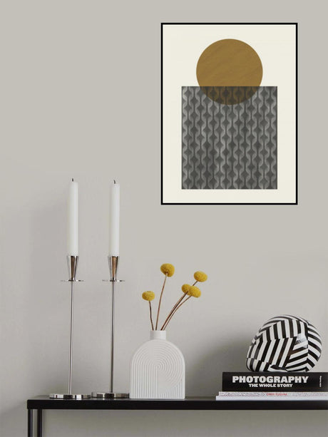 Sphere and Patterned Square Poster och Canvastavla