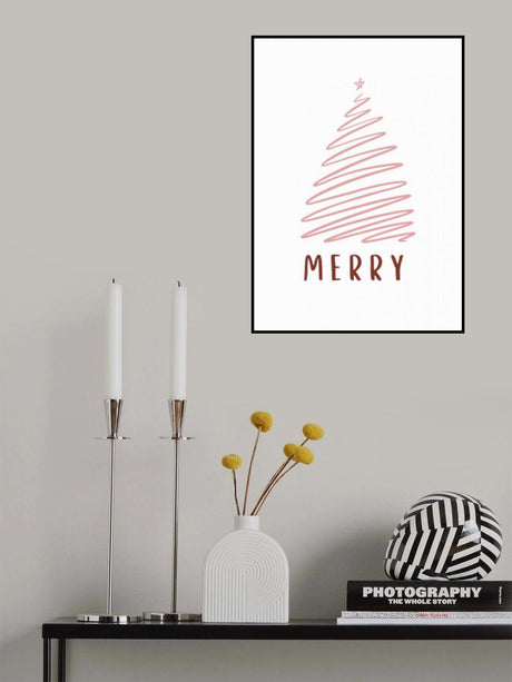 Christmas Tree Merry Poster och Canvastavla