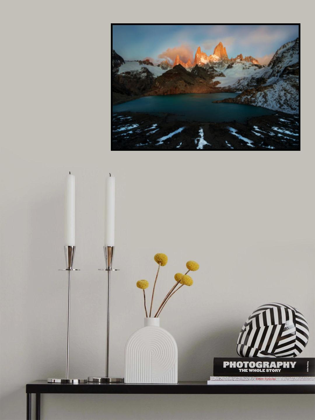 The snow-capped mountains Poster och Canvastavla
