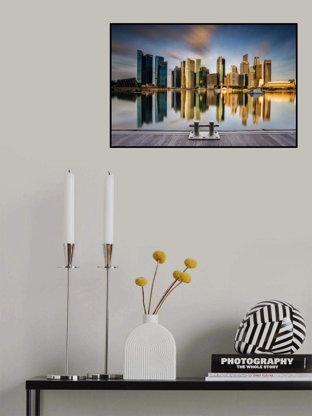 Golden Morning in SIngapore Poster och Canvastavla