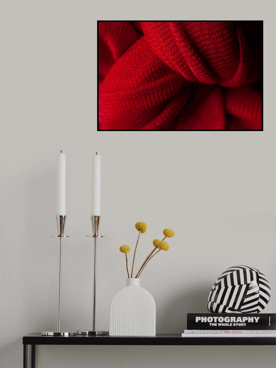 red fabric Poster och Canvastavla