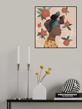 Narli Afro Kadin Poster och Canvastavla