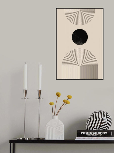 Black Arch Line Art Poster och Canvastavla