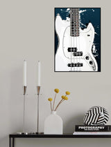 White guitar Poster och Canvastavla