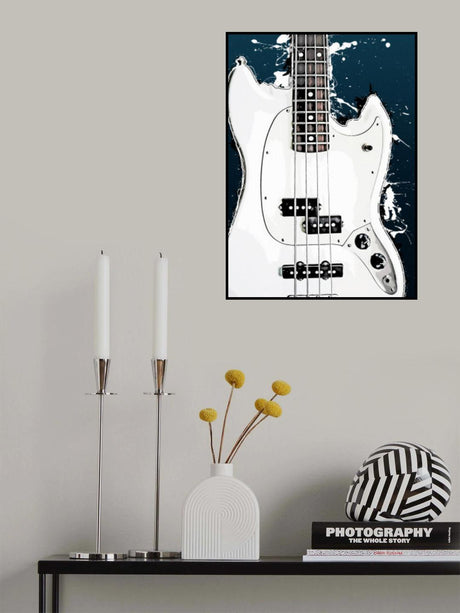 White guitar Poster och Canvastavla