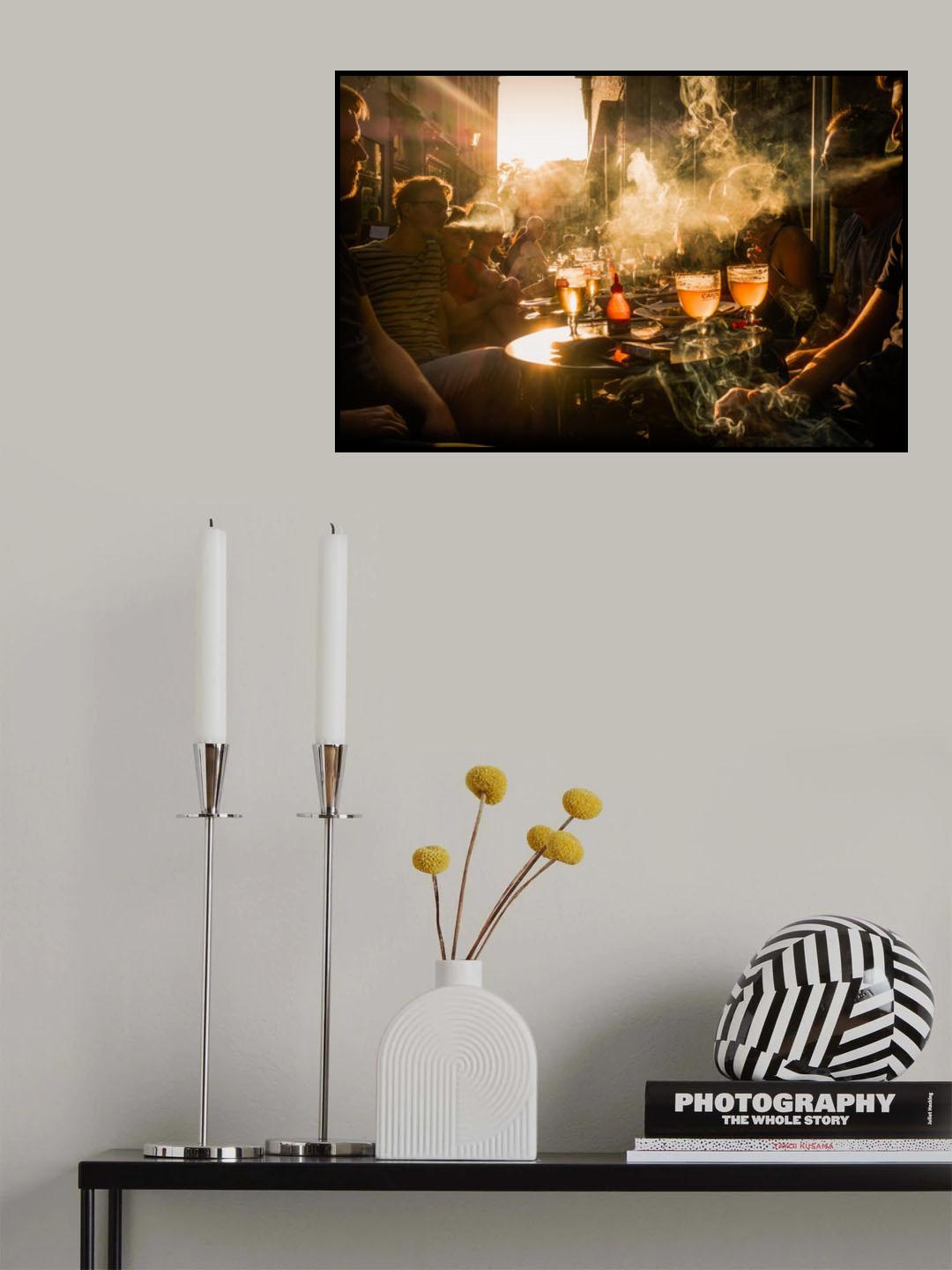 Belgian sunset, beer and cigarettes Poster och Canvastavla