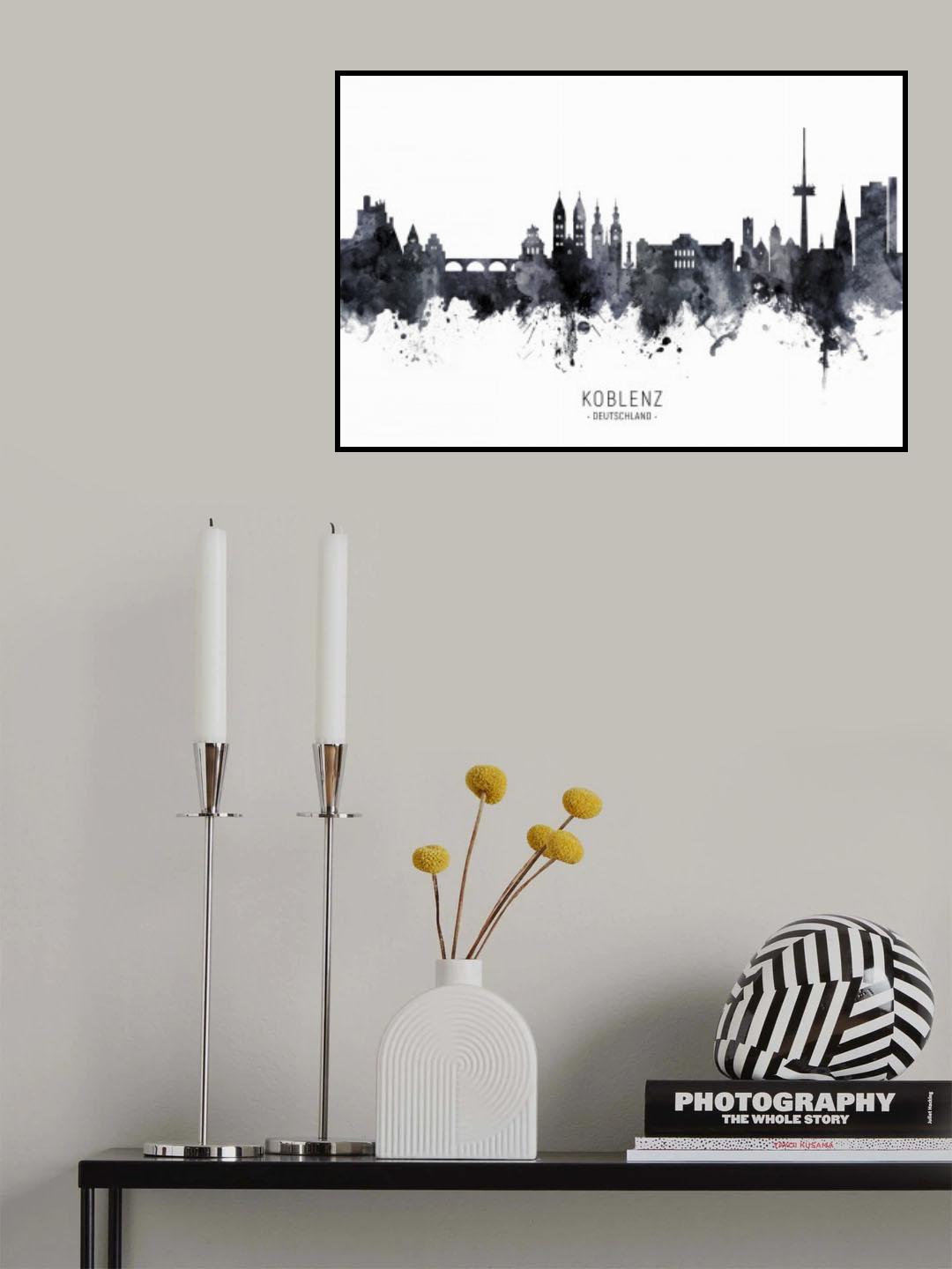 Koblenz Germany Skyline Poster och Canvastavla