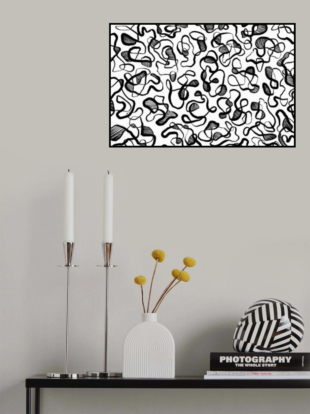Abstract Thin Lines Pattern Poster och Canvastavla