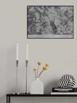 Gray vintage map of Hannover Germany Poster och Canvastavla