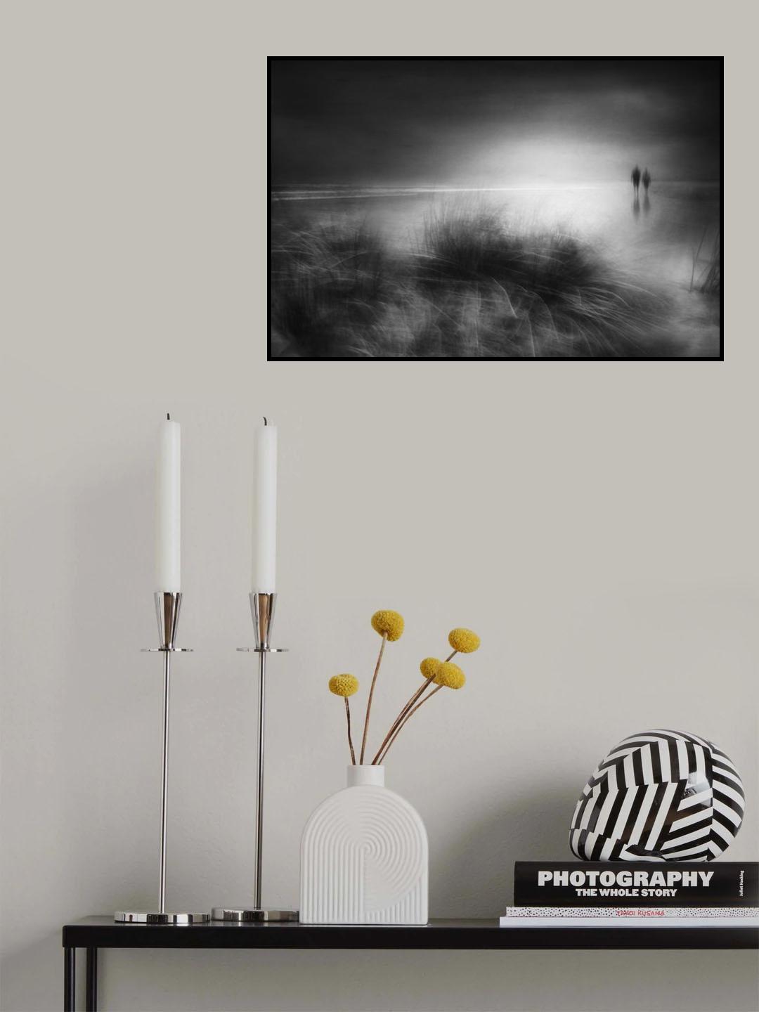 Everything changes like the shoreline and the sea Poster och Canvastavla