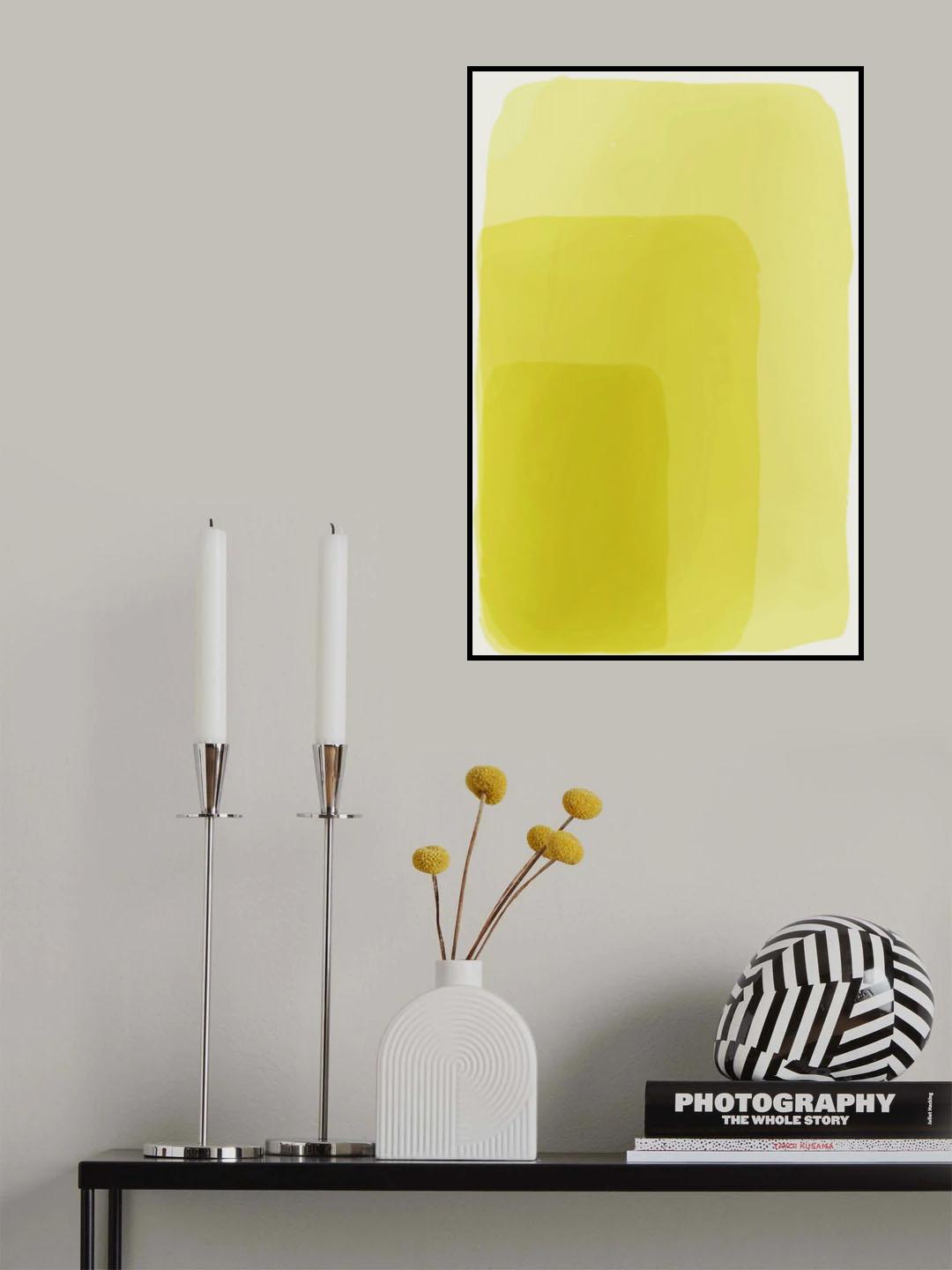 Yellow Watercolor Shapes #2 Poster och Canvastavla