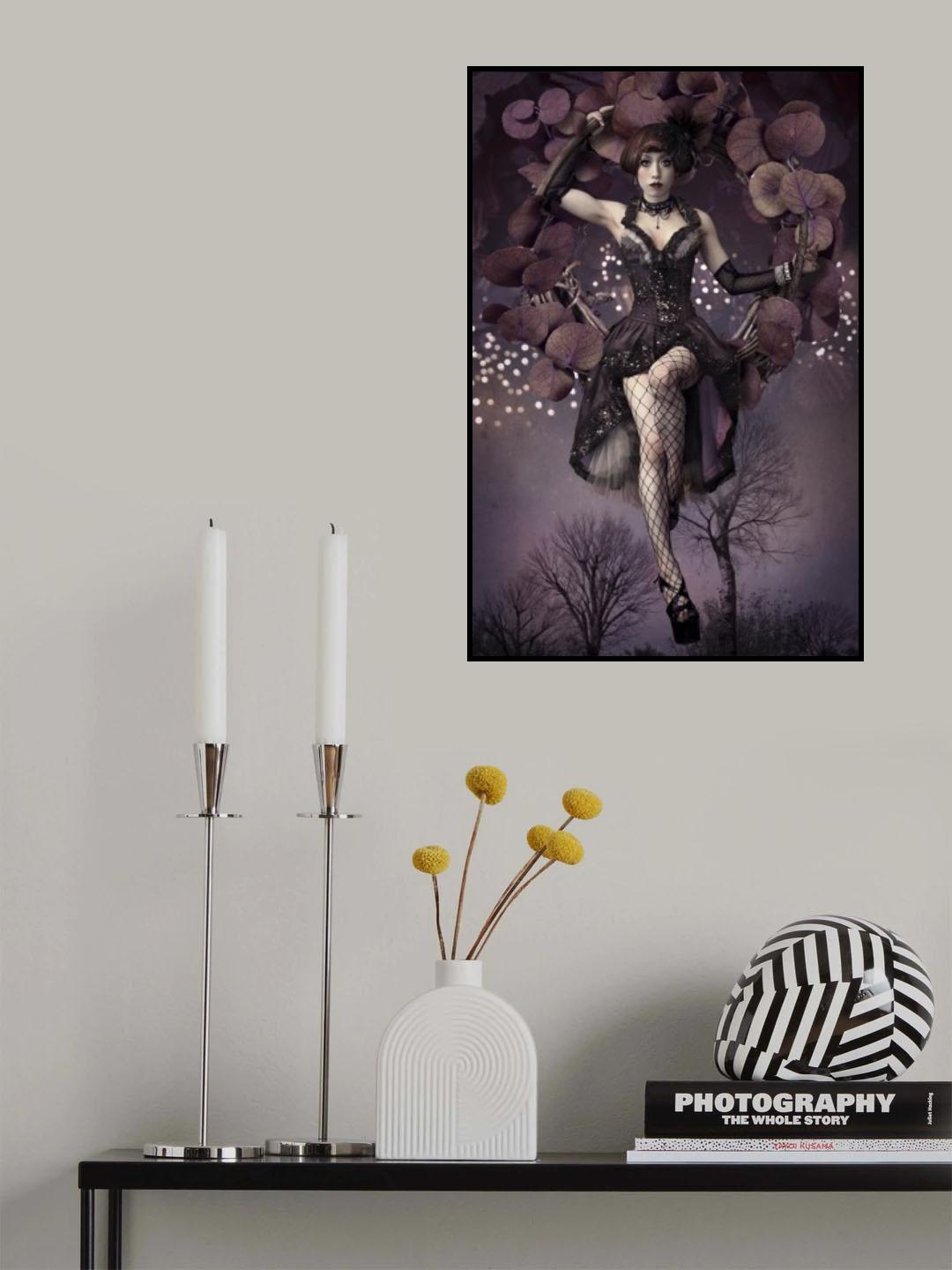 Night aerial girl Poster och Canvastavla