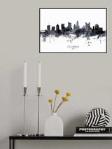Columbus Ohio Skyline Poster och Canvastavla