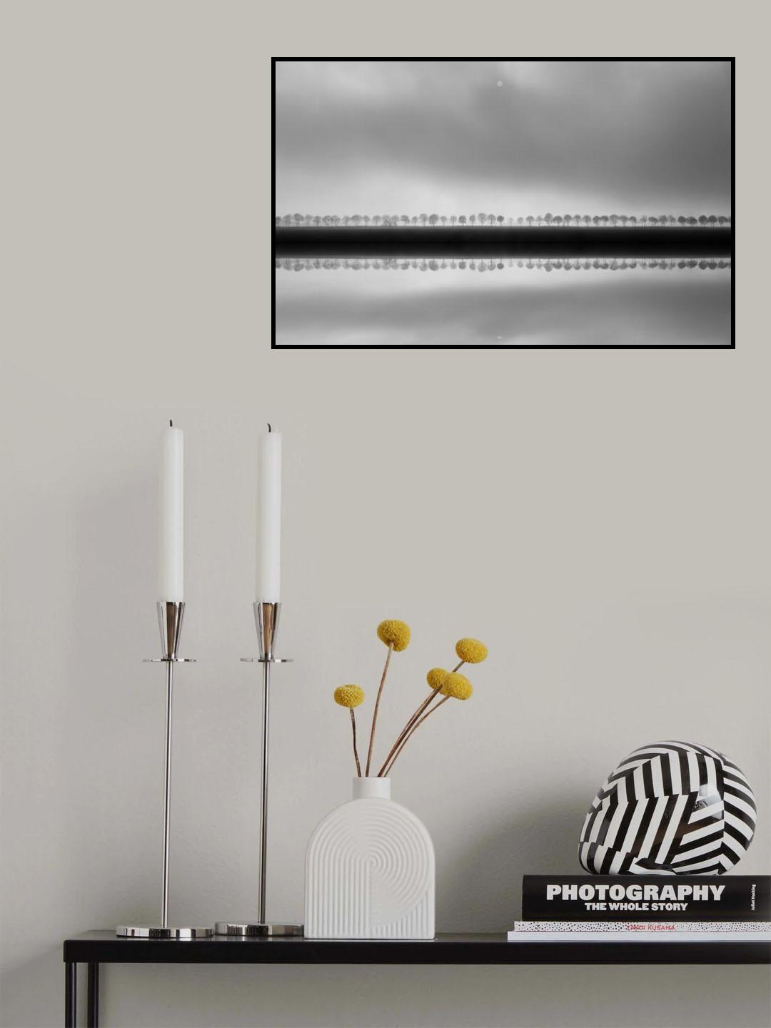 Polderlandscape in reflection Poster och Canvastavla