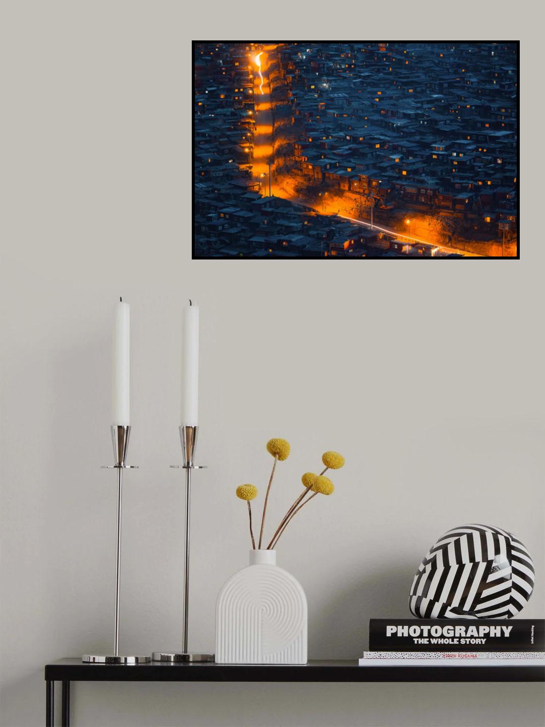 Buddha college lights Poster och Canvastavla