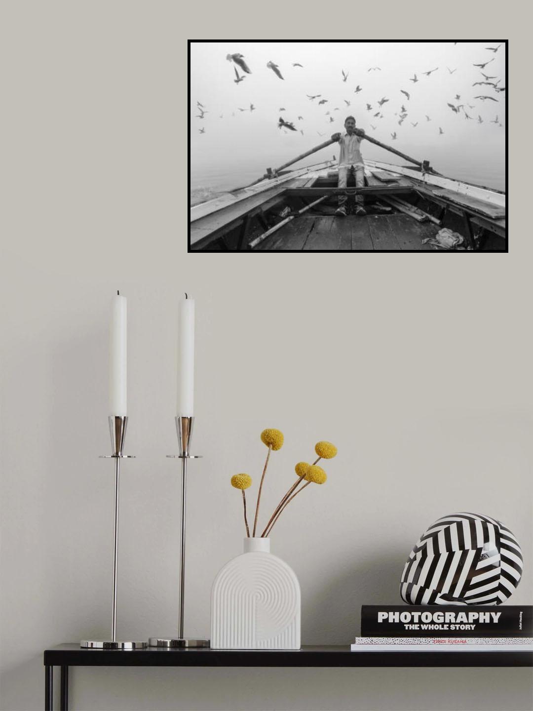 Birds of the Sacred Ganges River Poster och Canvastavla