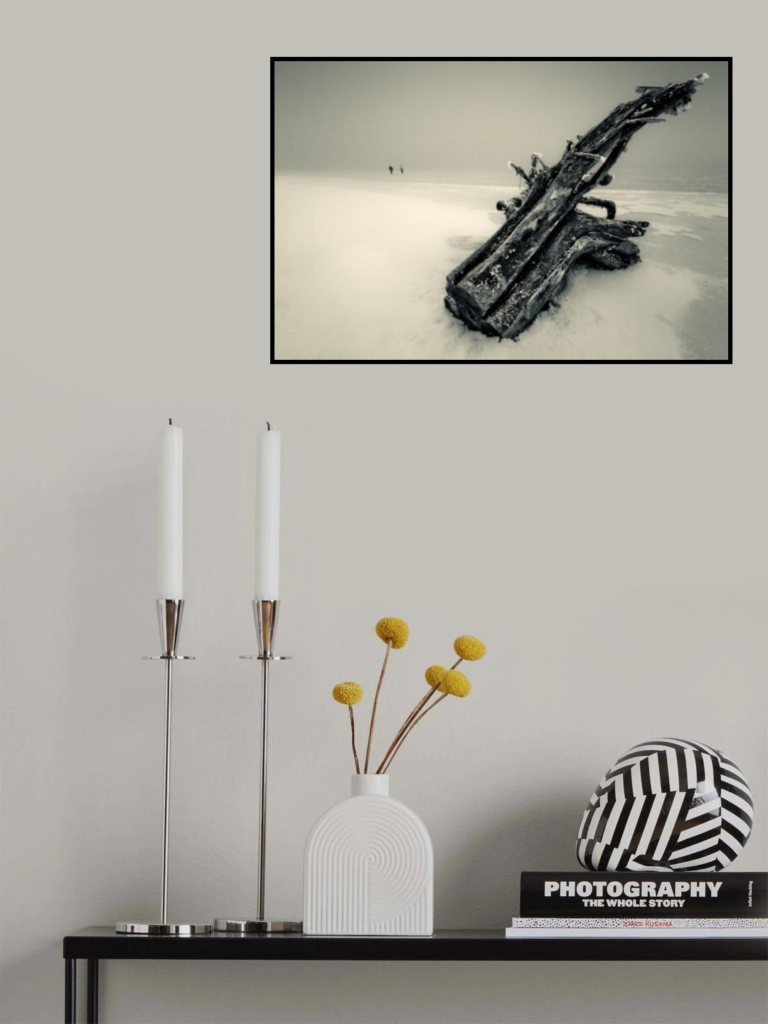 Ancient large saxophone. Poster och Canvastavla