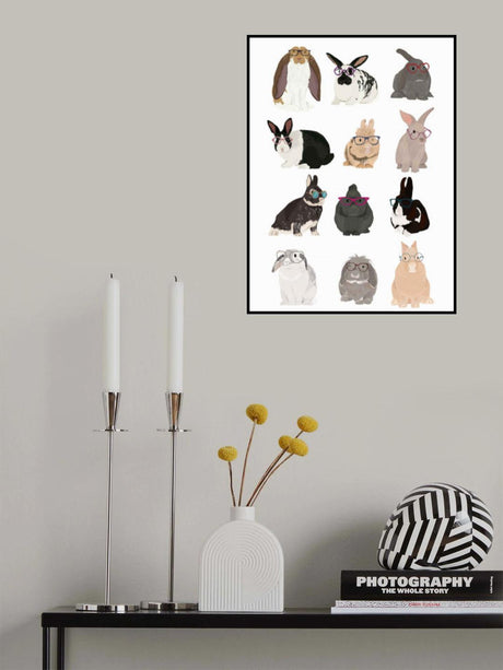 Rabbit Family Poster och Canvastavla