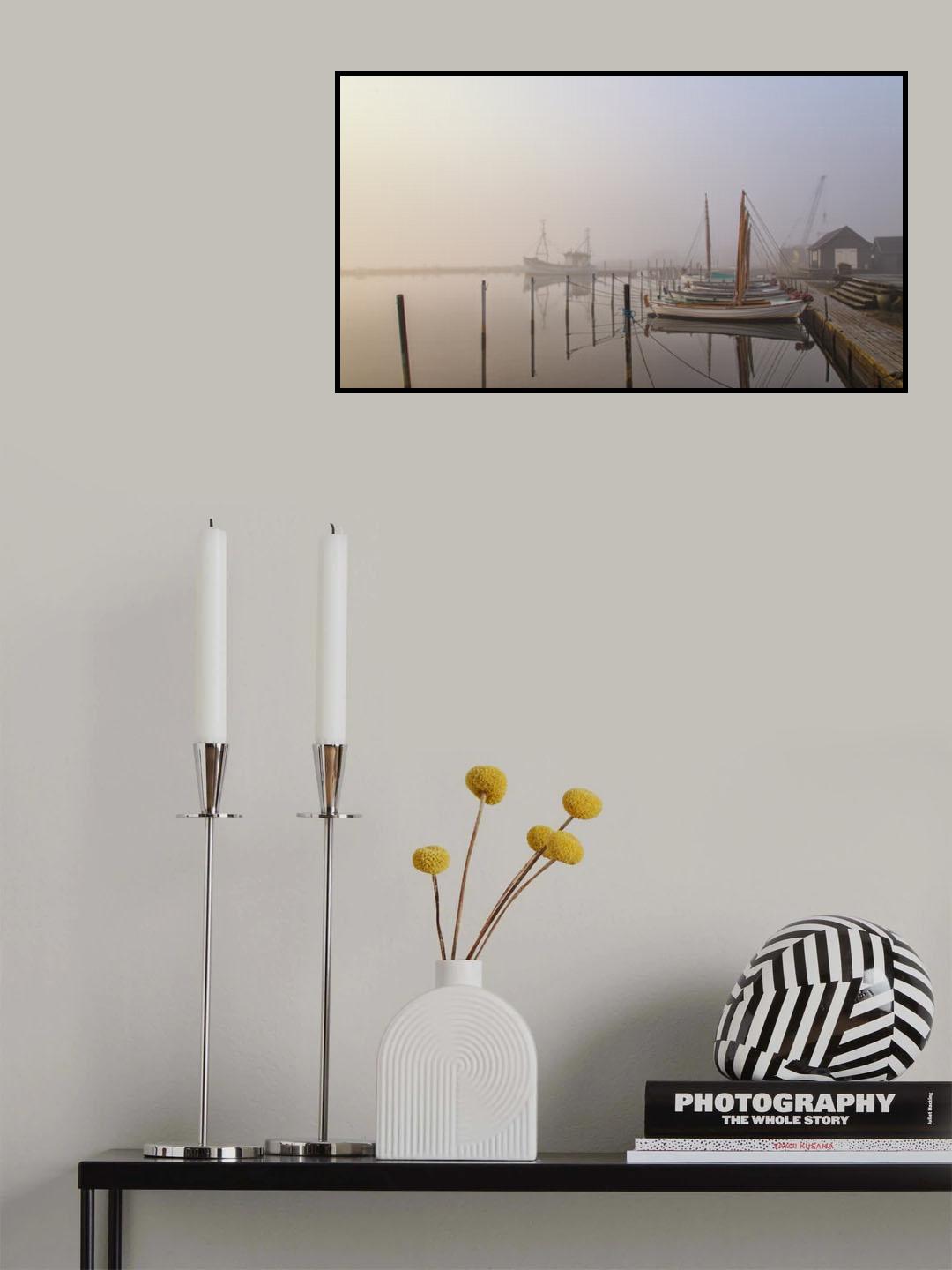 Morning mood at the harbor. Poster och Canvastavla