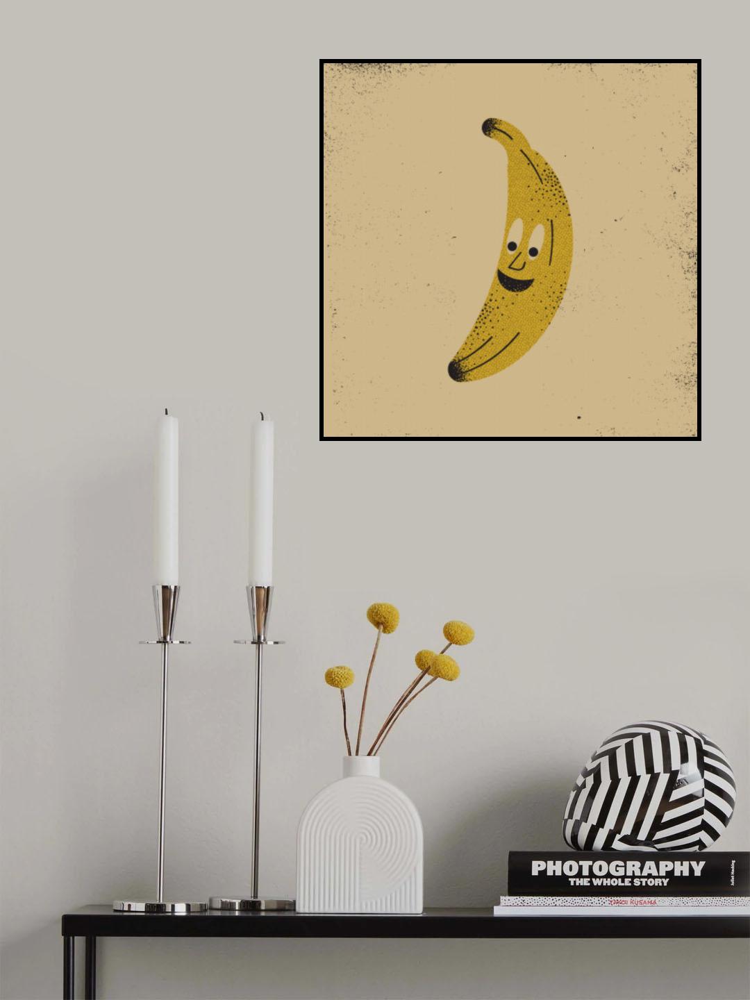 Happy Banana Poster och Canvastavla