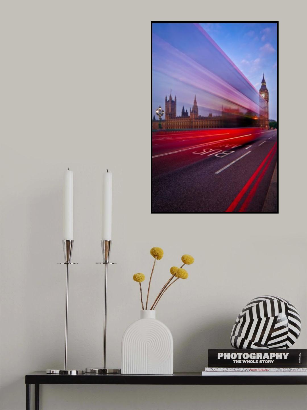 London Big Ben Bus Lane Poster och Canvastavla
