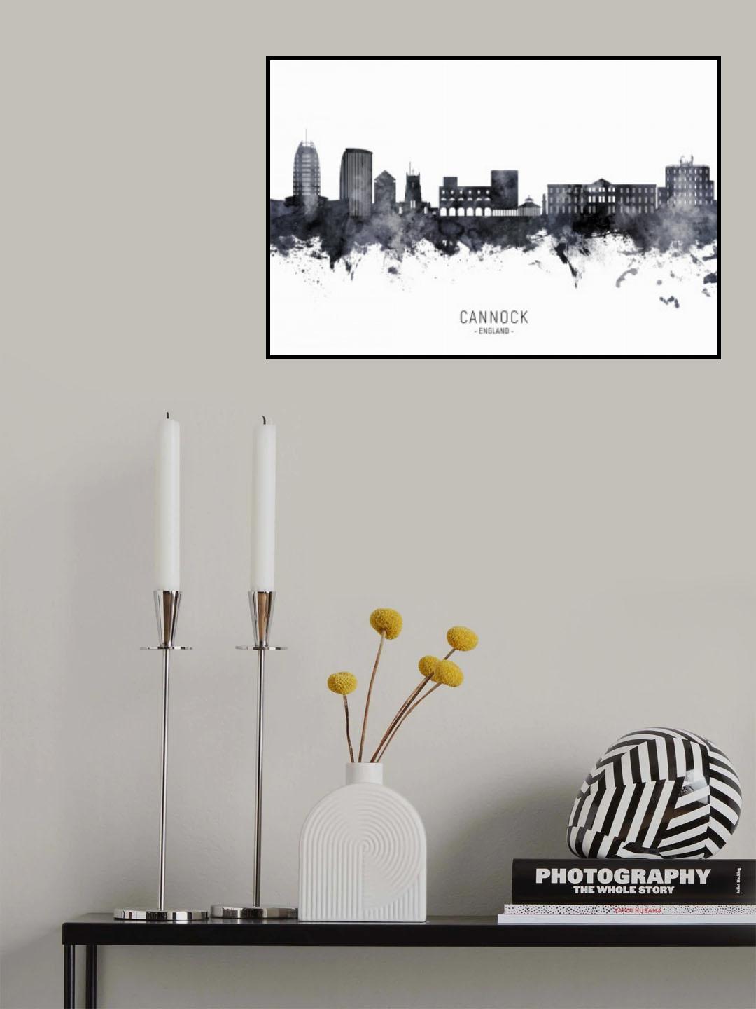 Cannock England Skyline Poster och Canvastavla