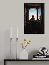 Little boy at the window Poster och Canvastavla