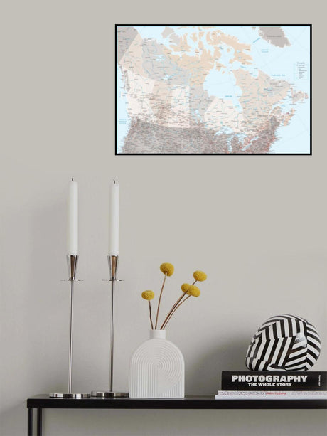 Detailed map of Canada, Lincoln Poster och Canvastavla