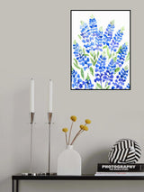 Watercolor Texas bluebonnets Poster och Canvastavla
