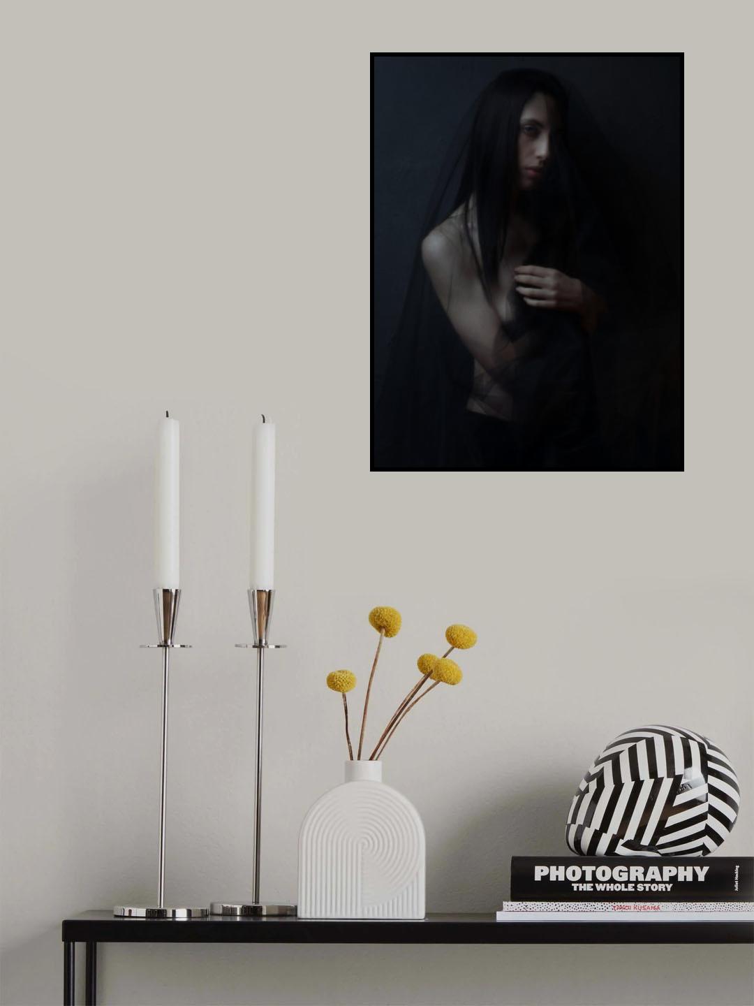 Blue Mood Portrait Poster och Canvastavla