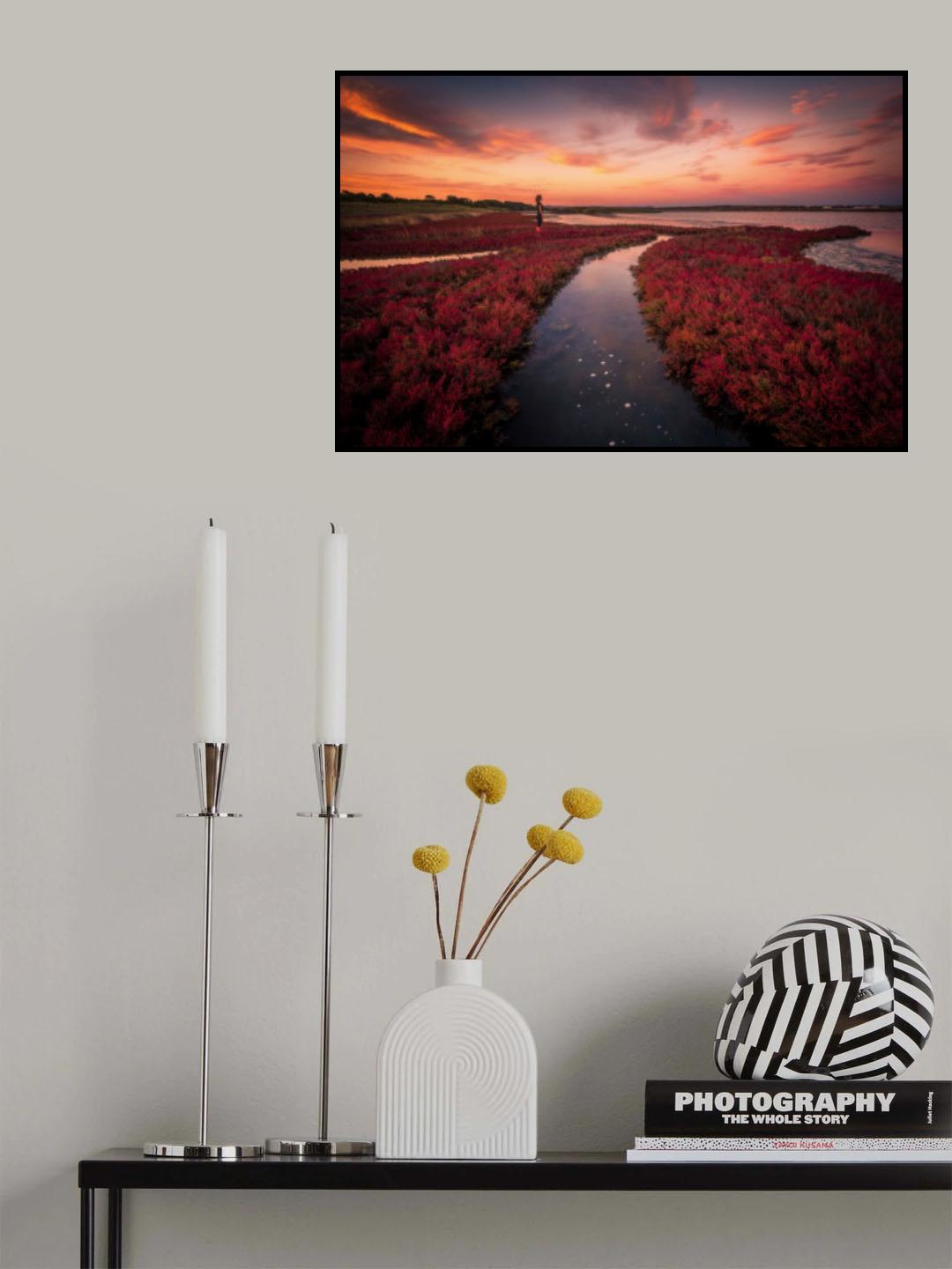 Red grass Poster och Canvastavla