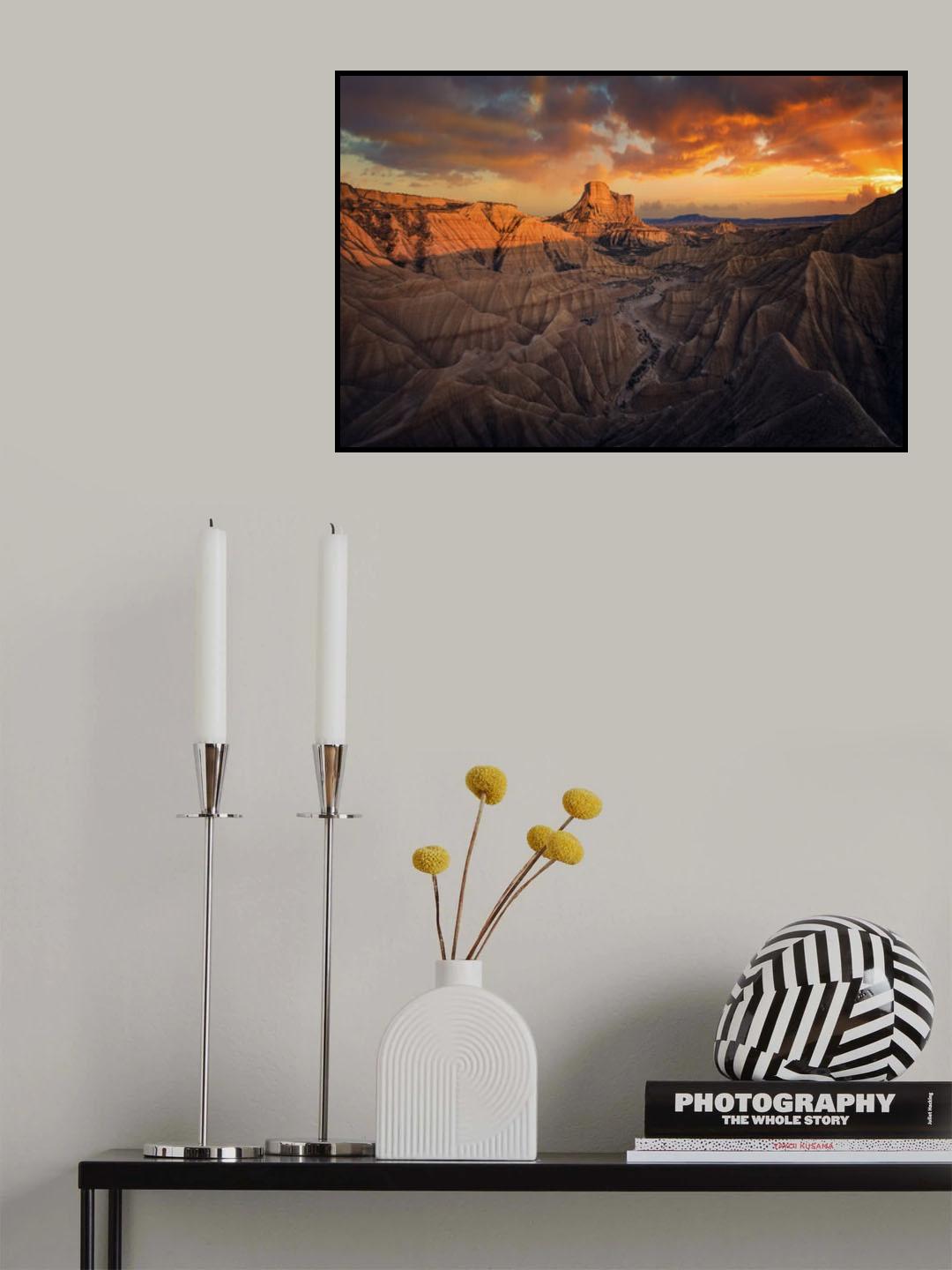 Badlands, Bardenas Reales Poster och Canvastavla