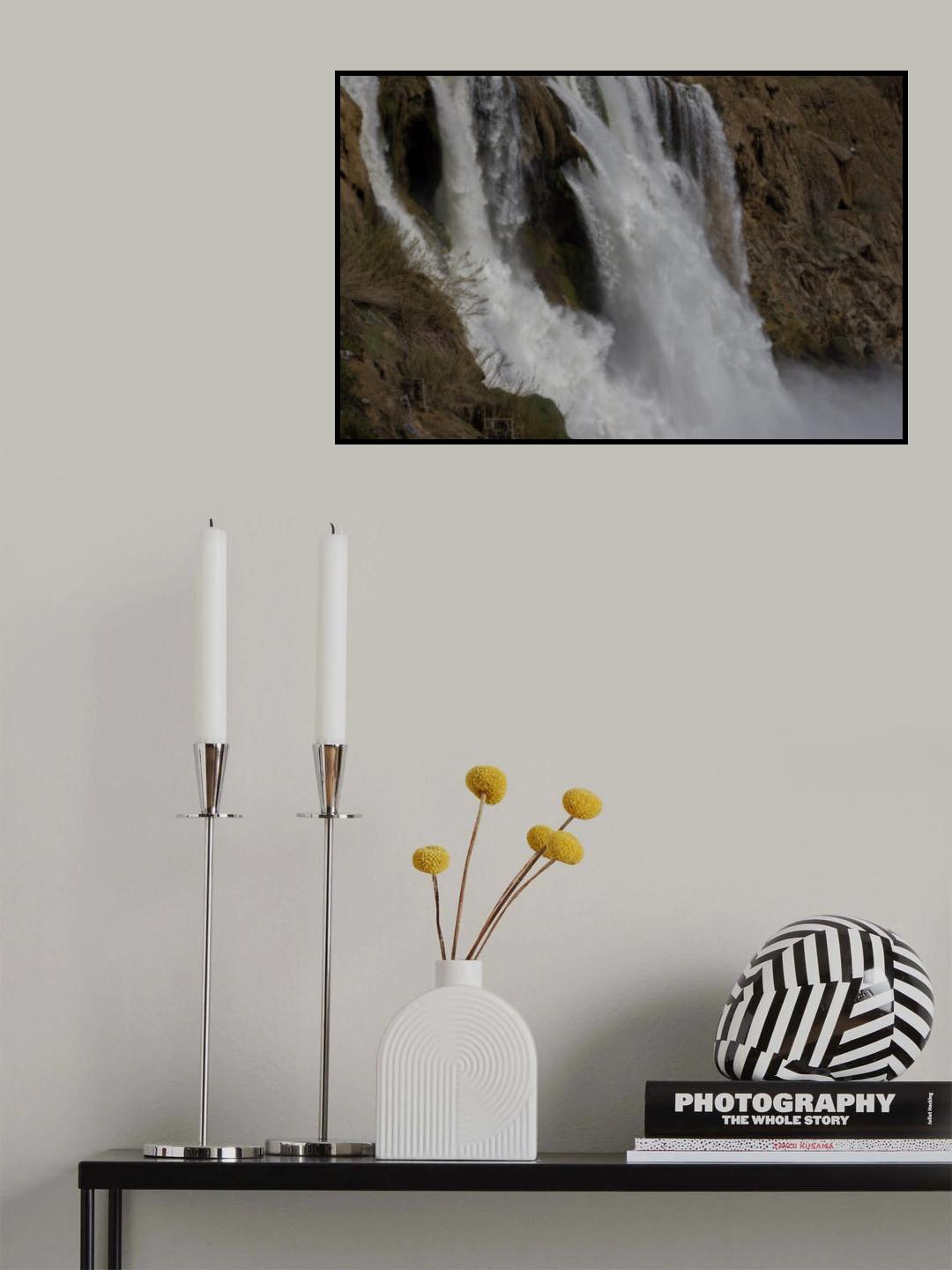 beautiful waterfall in the nature Poster och Canvastavla