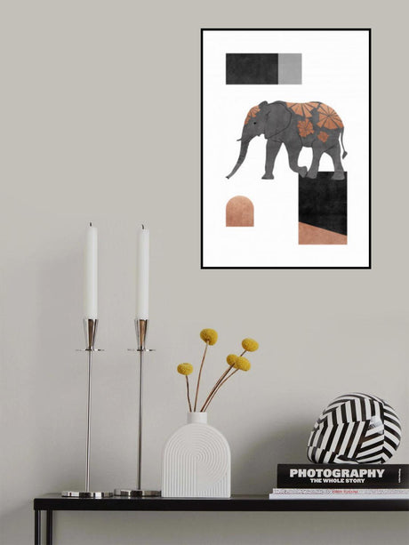 Elephant Mosaic II Poster och Canvastavla