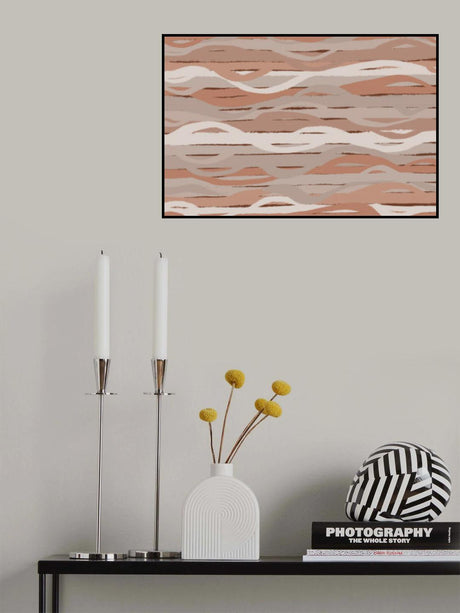 Pastel Wavey Stripes Pattern Poster och Canvastavla