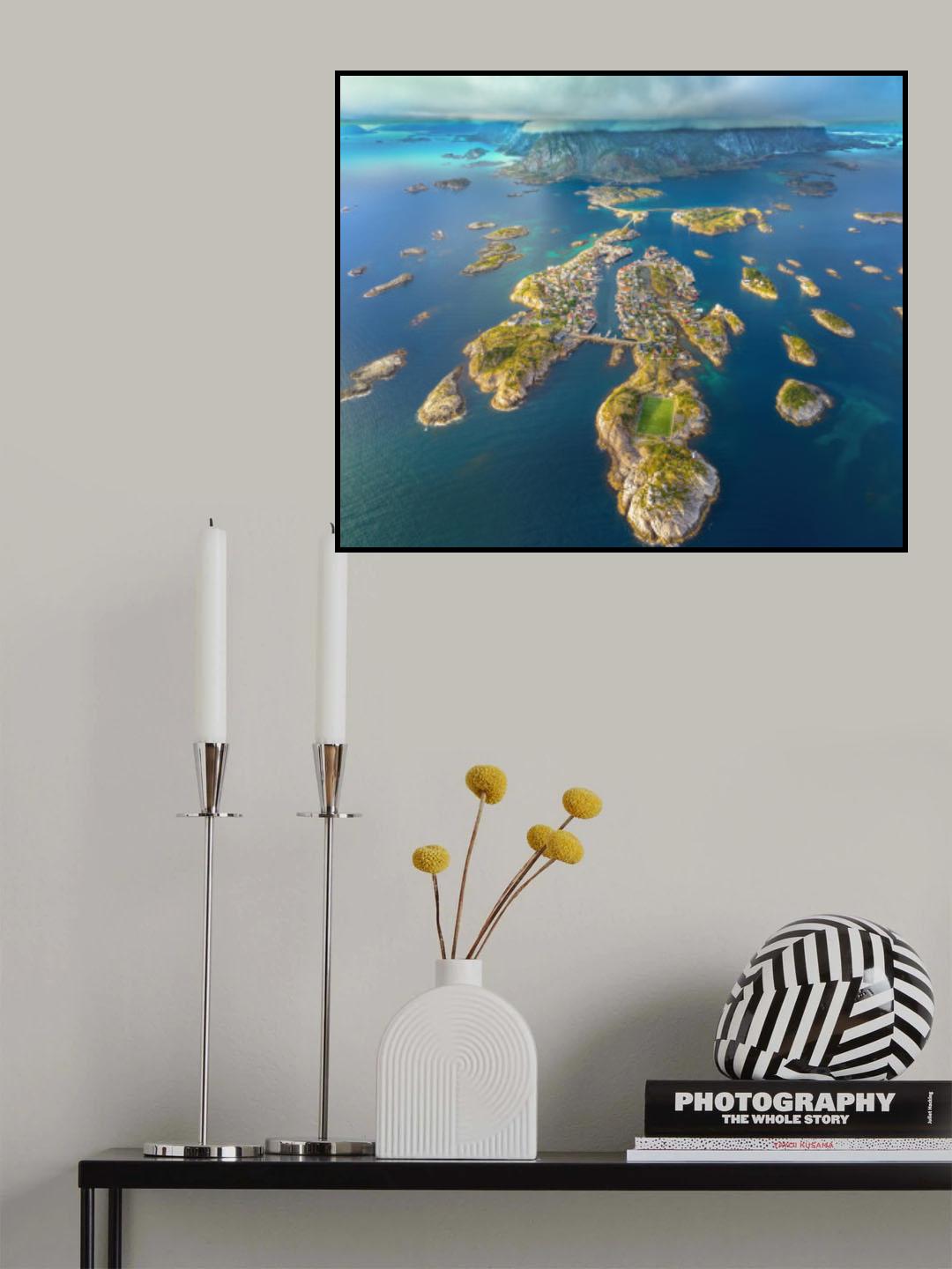 Henningsvær in summer Poster och Canvastavla