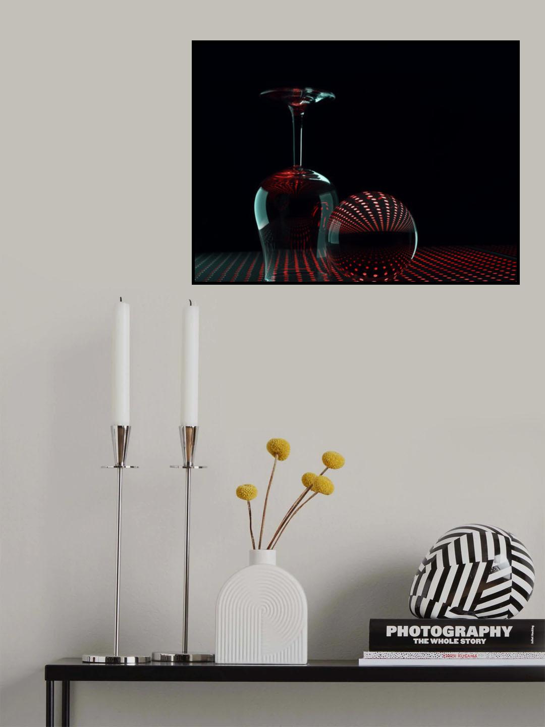 Shapes in red Poster och Canvastavla