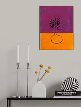 Gold Wine Vase Poster och Canvastavla