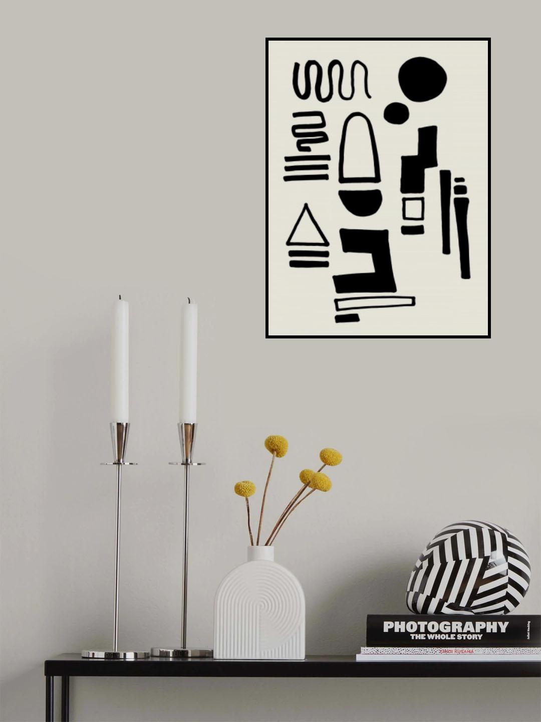 Ink Motif 52 Poster och Canvastavla