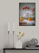 Still life with Physalis and Pumpkin Poster och Canvastavla