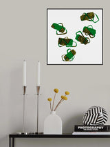 Tribal Abstract Shapes Green Poster och Canvastavla