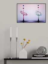 Two Color Water Drops Poster och Canvastavla