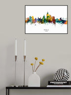 Mobile Alabama Skyline Poster och Canvastavla