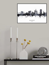 Davenport Iowa Skyline Poster och Canvastavla