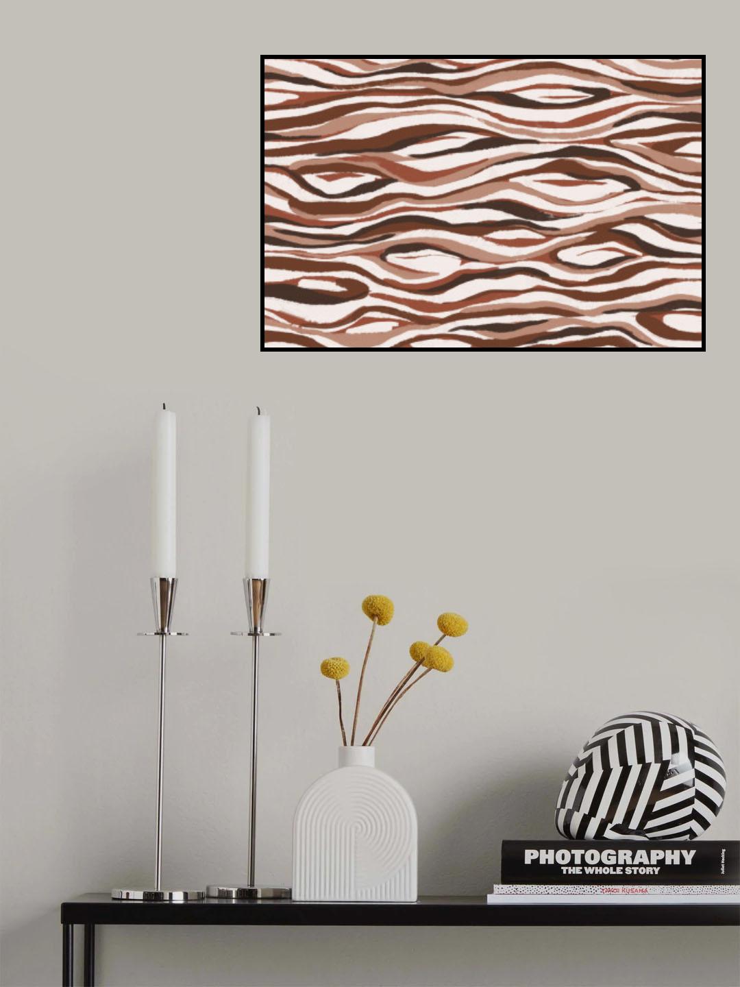 Abstract Pastel Tree Bark Pattern Poster och Canvastavla