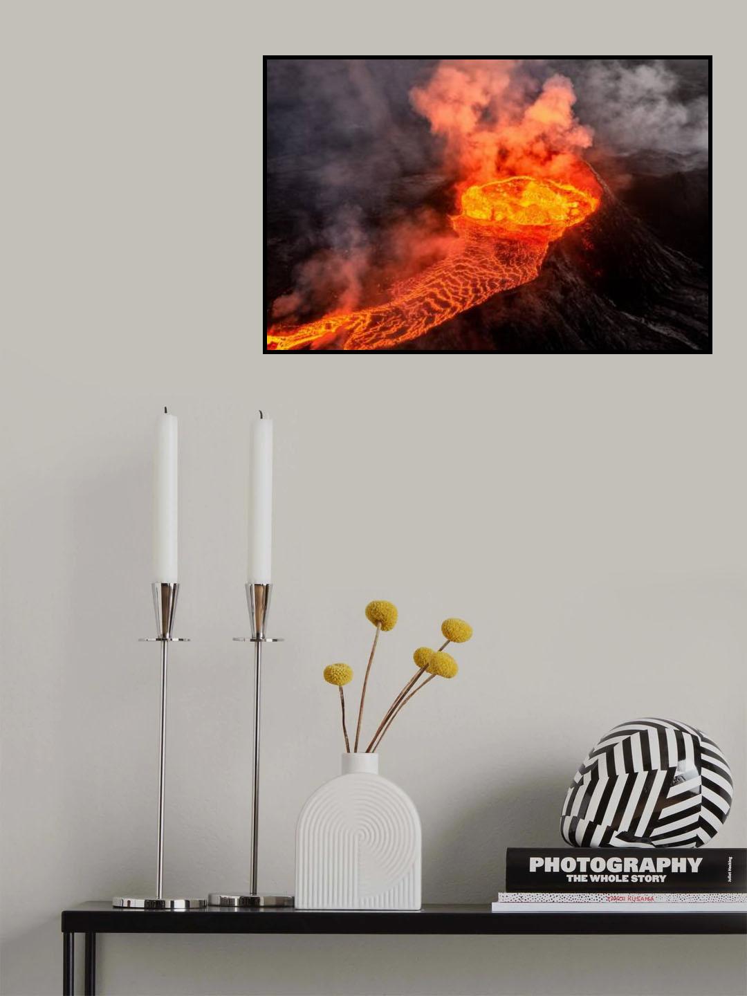 Volcano Eruption Poster och Canvastavla