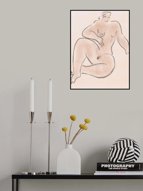 Pastel nude 05 Poster och Canvastavla