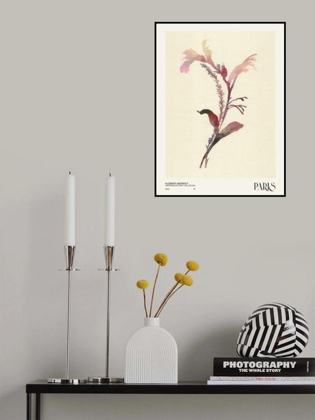 Watercolor print collection. Flower market - Paris Poster och Canvastavla