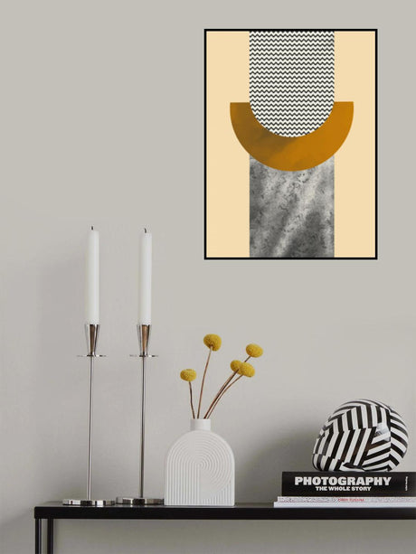 Marble With Geometrical Ring Poster och Canvastavla